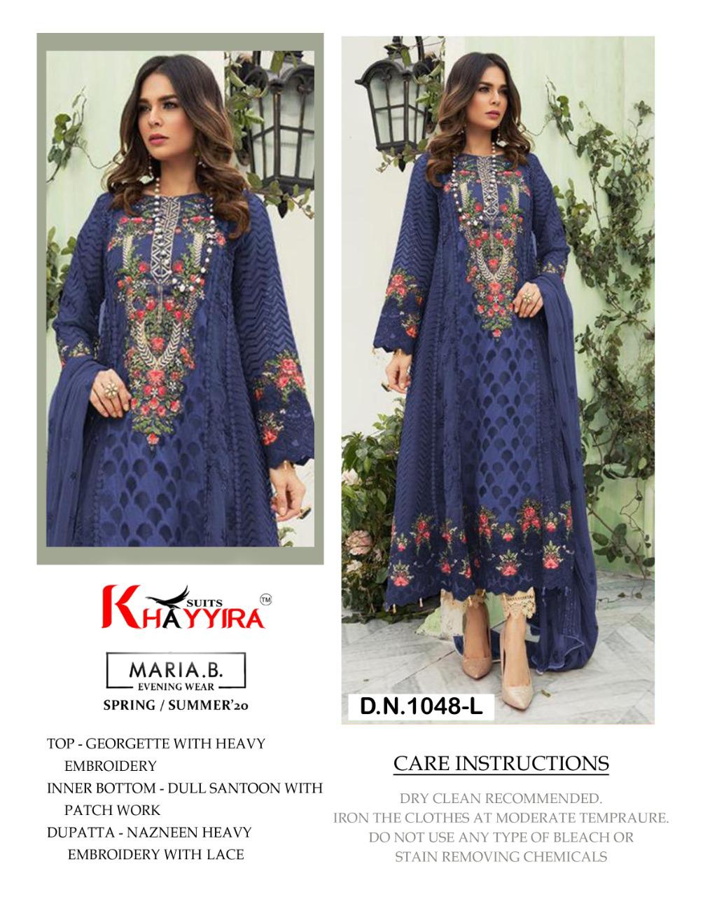 PAKISTANI SUITS D NO 1048L BY KHAYYIRA